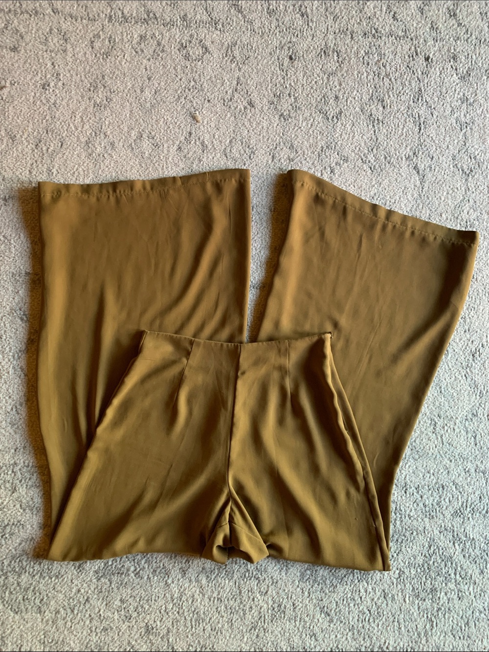 Wide Leg Olive Green Palazzo Pants